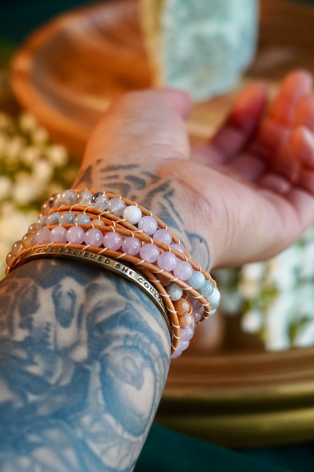 Soft Dawn - Three Wrap Bracelet