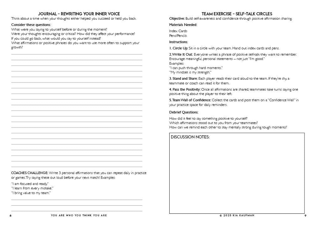 Leadership Lab: Mindset Coaching for Volleyball Players - Season Journal & Workbook Bundle