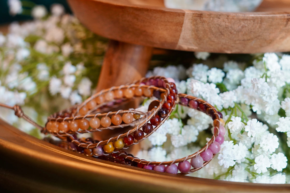 Sacred Ground  -  Three Wrap Bracelet