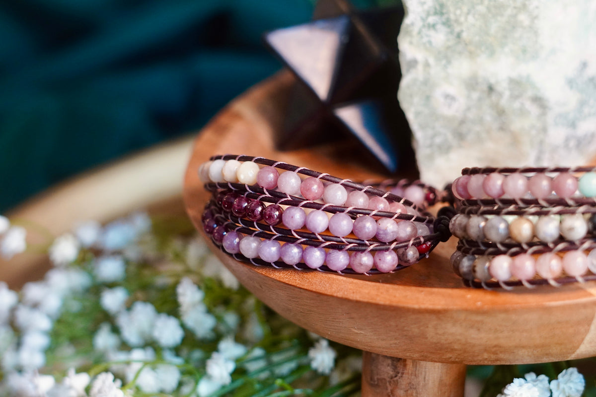 Gentle Firelight - Three Wrap Bracelet