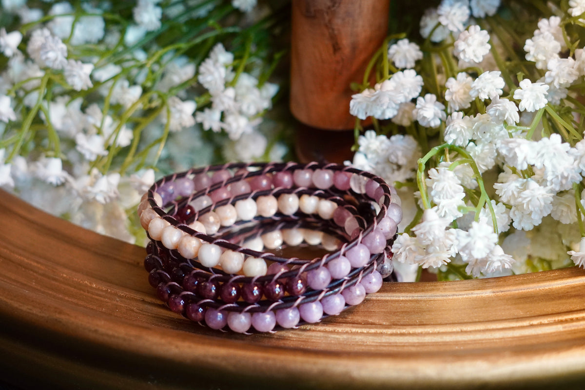 Gentle Firelight - Three Wrap Bracelet